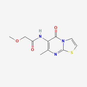 molecular formula C10H11N3O3S B2714900 2-甲氧基-N-(7-甲基-5-氧代-5H-噻唑并[3,2-a]嘧啶-6-基)乙酰胺 CAS No. 946357-67-1