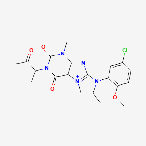 molecular formula C20H20ClN5O4 B2714903 8-(5-chloro-2-methoxyphenyl)-1,7-dimethyl-3-(3-oxobutan-2-yl)-1H,2H,3H,4H,8H-imidazo[1,2-g]purine-2,4-dione CAS No. 878718-85-5