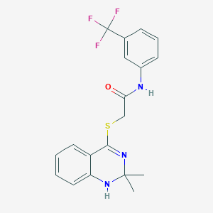 2-[(2,2-dimethyl-1,2-dihydroquinazolin-4-yl)sulfanyl]-N-[3-(trifluoromethyl)phenyl]acetamide
