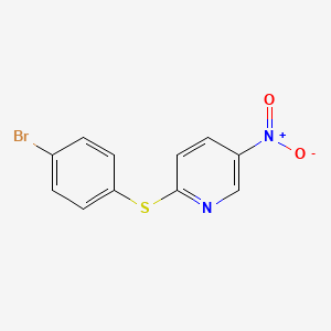 molecular formula C11H7BrN2O2S B2714907 2-[(4-Bromophenyl)sulfanyl]-5-nitropyridine CAS No. 200930-70-7