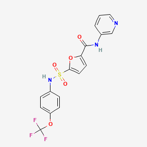 molecular formula C17H12F3N3O5S B2714912 N-(吡啶-3-基)-5-(N-(4-(三氟甲氧基)苯基)磺酰基)呋喃-2-甲酰胺 CAS No. 1170115-12-4
