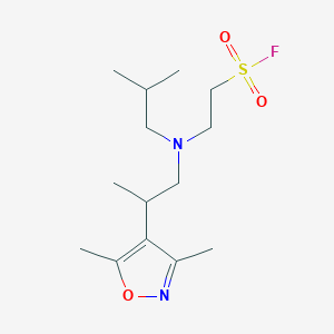 2-[2-(3,5-Dimethyl-1,2-oxazol-4-yl)propyl-(2-methylpropyl)amino]ethanesulfonyl fluoride