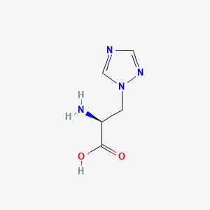 molecular formula C5H8N4O2 B2714914 3-(1,2,4-Triazol-1-yl)-L-alanine CAS No. 114419-45-3; 4819-36-7