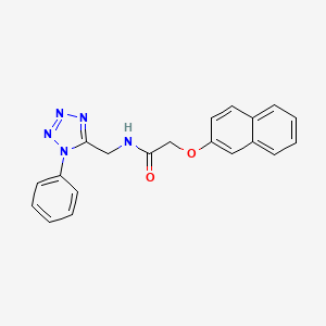 molecular formula C20H17N5O2 B2714917 2-(naphthalen-2-yloxy)-N-((1-phenyl-1H-tetrazol-5-yl)methyl)acetamide CAS No. 897615-10-0