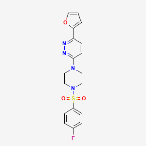 3-(4-((4-Fluorophenyl)sulfonyl)piperazin-1-yl)-6-(furan-2-yl)pyridazine
