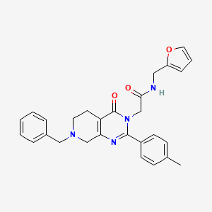 molecular formula C28H28N4O3 B2714921 3-(azepan-1-ylcarbonyl)-N-(2-ethylphenyl)-7-methyl-1,8-naphthyridin-4-amine CAS No. 1207040-12-7