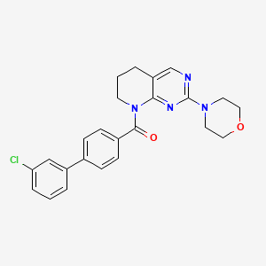 (3'-chloro-[1,1'-biphenyl]-4-yl)(2-morpholino-6,7-dihydropyrido[2,3-d]pyrimidin-8(5H)-yl)methanone