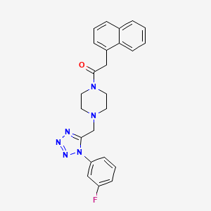 molecular formula C24H23FN6O B2714938 1-(4-((1-(3-fluorophenyl)-1H-tetrazol-5-yl)methyl)piperazin-1-yl)-2-(naphthalen-1-yl)ethanone CAS No. 1040675-99-7