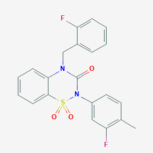 2-(3-fluoro-4-methylphenyl)-4-(2-fluorobenzyl)-2H-benzo[e][1,2,4]thiadiazin-3(4H)-one 1,1-dioxide