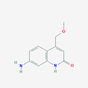 molecular formula C11H12N2O2 B2714946 7-amino-4-(methoxymethyl)quinolin-2(1H)-one CAS No. 777085-87-7