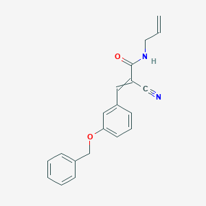 molecular formula C20H18N2O2 B2714950 3-[3-(benzyloxy)phenyl]-2-cyano-N-(prop-2-en-1-yl)prop-2-enamide CAS No. 591222-13-8