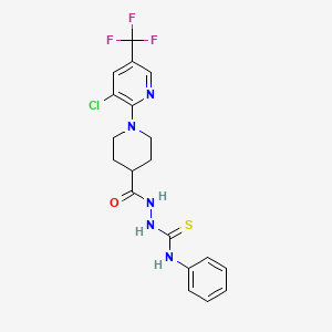 2-({1-[3-chloro-5-(trifluoromethyl)-2-pyridinyl]-4-piperidinyl}carbonyl)-N-phenyl-1-hydrazinecarbothioamide
