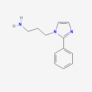 molecular formula C12H15N3 B2714954 3-(2-苯基-1H-咪唑-1-基)丙胺 CAS No. 2518-30-1