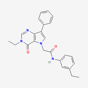 molecular formula C24H24N4O2 B2714957 2-(3-乙基-4-氧代-7-苯基-3,4-二氢-5H-吡咯并[3,2-d]嘧啶-5-基)-N-(3-乙基苯基)乙酰胺 CAS No. 1251552-54-1