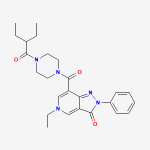 5-ethyl-7-(4-(2-ethylbutanoyl)piperazine-1-carbonyl)-2-phenyl-2H-pyrazolo[4,3-c]pyridin-3(5H)-one