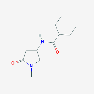 molecular formula C11H20N2O2 B2714962 2-乙基-N-(1-甲基-5-氧代吡咯啉-3-基)丁酰胺 CAS No. 1390419-86-9