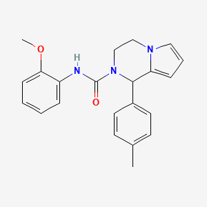 molecular formula C22H23N3O2 B2714970 N-(2-methoxyphenyl)-1-(p-tolyl)-3,4-dihydropyrrolo[1,2-a]pyrazine-2(1H)-carboxamide CAS No. 899961-08-1