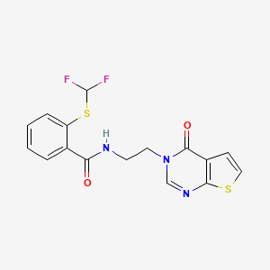 2-((difluoromethyl)thio)-N-(2-(4-oxothieno[2,3-d]pyrimidin-3(4H)-yl)ethyl)benzamide