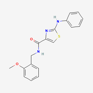 molecular formula C18H17N3O2S B2714979 N-(2-methoxybenzyl)-2-(phenylamino)thiazole-4-carboxamide CAS No. 1105229-52-4