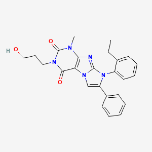 8-(2-ethylphenyl)-3-(3-hydroxypropyl)-1-methyl-7-phenyl-1H-imidazo[2,1-f]purine-2,4(3H,8H)-dione