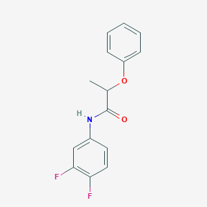 molecular formula C15H13F2NO2 B271500 N-(3,4-difluorophenyl)-2-phenoxypropanamide 