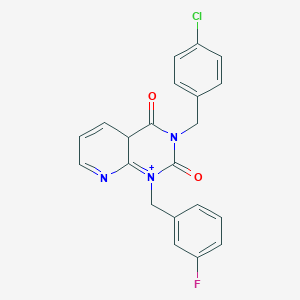 molecular formula C21H15ClFN3O2 B2715001 3-[(4-chlorophenyl)methyl]-1-[(3-fluorophenyl)methyl]-1H,2H,3H,4H-pyrido[2,3-d]pyrimidine-2,4-dione CAS No. 931707-84-5