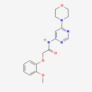 molecular formula C17H20N4O4 B2715014 2-(2-methoxyphenoxy)-N-(6-morpholinopyrimidin-4-yl)acetamide CAS No. 1396815-55-6