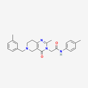 2-(2-methyl-6-(3-methylbenzyl)-4-oxo-5,6,7,8-tetrahydropyrido[4,3-d]pyrimidin-3(4H)-yl)-N-(p-tolyl)acetamide