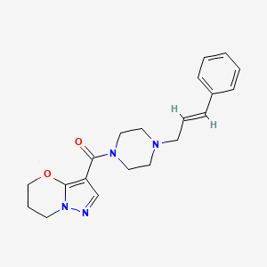 molecular formula C20H24N4O2 B2715021 (E)-(4-肉桂基哌嗪-1-基)(6,7-二氢-5H-吡唑并[5,1-b][1,3]噁唑-3-基)甲酮 CAS No. 1421587-56-5