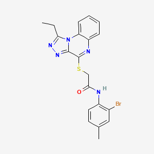 molecular formula C20H18BrN5OS B2715024 N-(2-溴-4-甲基苯基)-2-[(1-乙基[1,2,4]三唑并[4,3-a]喹喔啉-4-基)硫代]乙酰胺 CAS No. 1357835-61-0