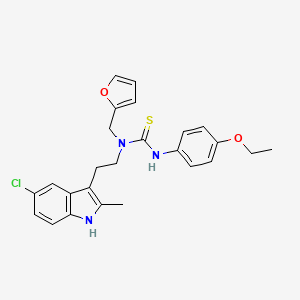 molecular formula C25H26ClN3O2S B2715031 1-(2-(5-chloro-2-methyl-1H-indol-3-yl)ethyl)-3-(4-ethoxyphenyl)-1-(furan-2-ylmethyl)thiourea CAS No. 851971-27-2