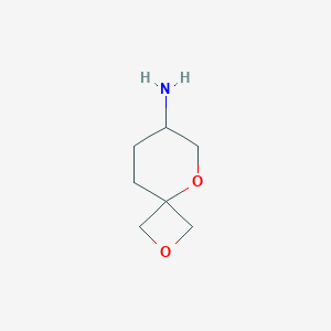 molecular formula C7H13NO2 B2715032 2,5-Dioxaspiro[3.5]nonan-7-amine CAS No. 2306262-50-8