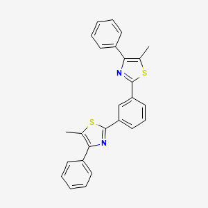 molecular formula C26H20N2S2 B2715036 1,3-Bis(4-phenyl-5-methylthiazol-2-yl)benzene CAS No. 1965304-82-8