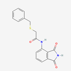 molecular formula C17H14N2O3S B2715037 2-(苄硫基)-N-(1,3-二氧代异喹啉-4-基)乙酰胺 CAS No. 899288-37-0
