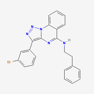 molecular formula C23H18BrN5 B2715042 3-(3-bromophenyl)-N-phenethyl-[1,2,3]triazolo[1,5-a]quinazolin-5-amine CAS No. 866867-04-1