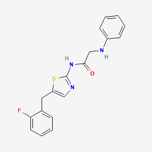 molecular formula C18H16FN3OS B2715044 N-(5-(2-氟苯甲基)噻唑-2-基)-2-(苯基氨基)乙酰胺 CAS No. 854004-93-6