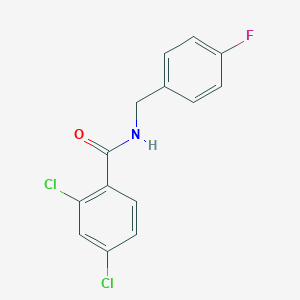 molecular formula C14H10Cl2FNO B271505 2,4-dichloro-N-(4-fluorobenzyl)benzamide 