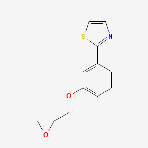 molecular formula C12H11NO2S B2715051 2-[3-(Oxiran-2-ylmethoxy)phenyl]-1,3-thiazole CAS No. 2408964-45-2