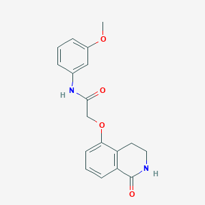 molecular formula C18H18N2O4 B2715059 N-(3-甲氧基苯基)-2-[(1-氧代-3,4-二氢-2H-异喹啉-5-基)氧基]乙酰胺 CAS No. 886950-30-7