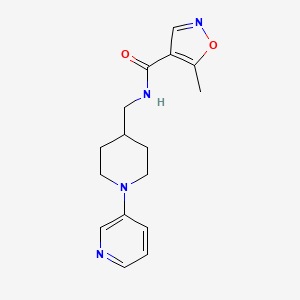 molecular formula C16H20N4O2 B2715069 5-甲基-N-((1-(吡啶-3-基)哌啶-4-基)甲基)异噁唑-4-甲酰胺 CAS No. 2034257-19-5