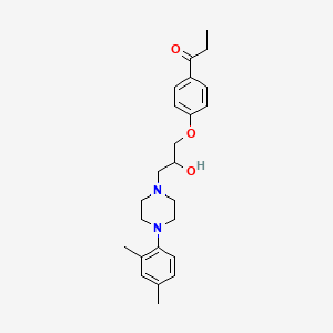 molecular formula C24H32N2O3 B2715084 1-(4-{3-[4-(2,4-二甲基苯基)哌嗪-1-基]-2-羟基丙氧基}苯基)丙酮 CAS No. 700860-18-0