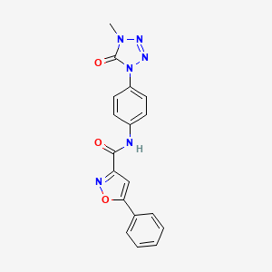 N-(4-(4-methyl-5-oxo-4,5-dihydro-1H-tetrazol-1-yl)phenyl)-5-phenylisoxazole-3-carboxamide