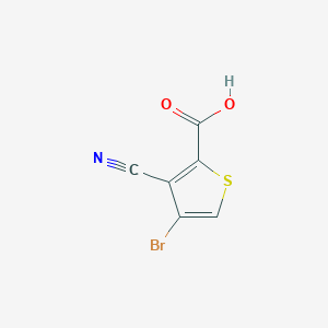 molecular formula C6H2BrNO2S B2715107 4-Bromo-3-cyanothiophene-2-carboxylic acid CAS No. 1951439-53-4
