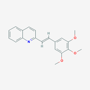 molecular formula C20H19NO3 B271511 2-[2-(3,4,5-Trimethoxyphenyl)vinyl]quinoline 