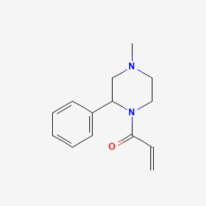 molecular formula C14H18N2O B2715112 1-(4-Methyl-2-phenylpiperazin-1-yl)prop-2-en-1-one CAS No. 1155977-13-1