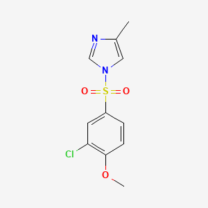 molecular formula C11H11ClN2O3S B2715126 1-[(3-chloro-4-methoxyphenyl)sulfonyl]-4-methyl-1H-imidazole CAS No. 1189953-20-5