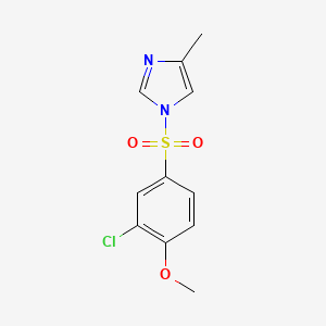 molecular formula C11H11ClN2O3S B2715126 1-(3-chloro-4-methoxybenzenesulfonyl)-4-methyl-1H-imidazole CAS No. 1189953-20-5