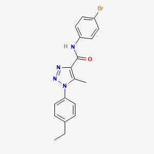 molecular formula C18H17BrN4O B2715127 N-(4-bromophenyl)-1-(4-ethylphenyl)-5-methyl-1H-1,2,3-triazole-4-carboxamide CAS No. 866872-90-4
