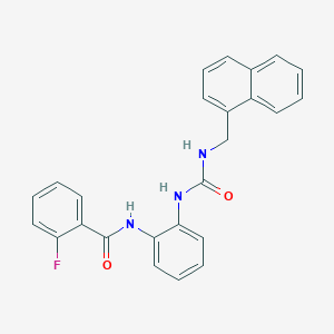 molecular formula C25H20FN3O2 B2715133 2-fluoro-N-(2-(3-(naphthalen-1-ylmethyl)ureido)phenyl)benzamide CAS No. 1203305-23-0
