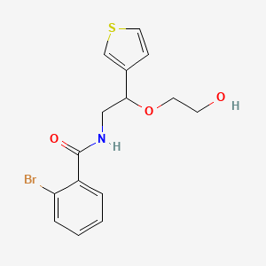 molecular formula C15H16BrNO3S B2715136 2-bromo-N-(2-(2-hydroxyethoxy)-2-(thiophen-3-yl)ethyl)benzamide CAS No. 2034315-02-9